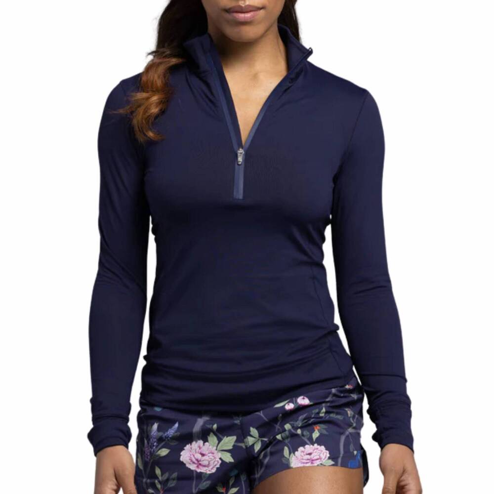 NEW GREYSON CLOTHIERS halley quarter zip pullover in midnight sky